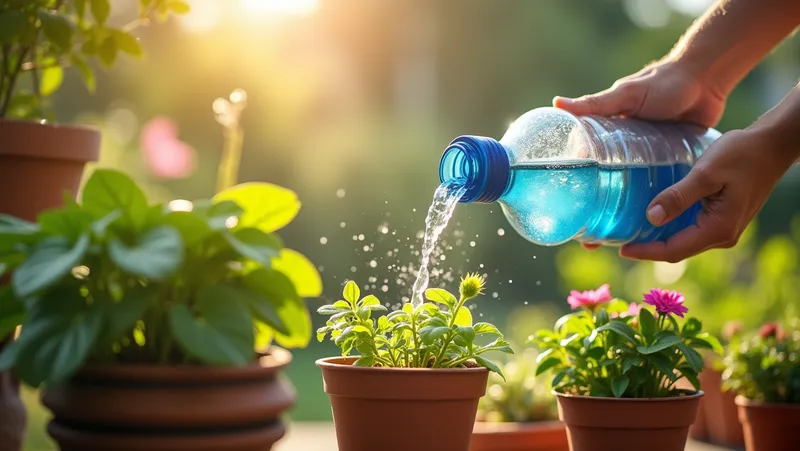 regadera casera con botella para plantas, aprende cómo hacerla fácilmente