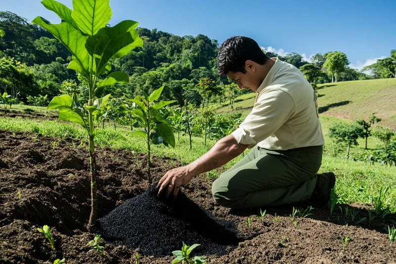 Uso Del Biochar Para Plantar Y El Cuidado De Arboles